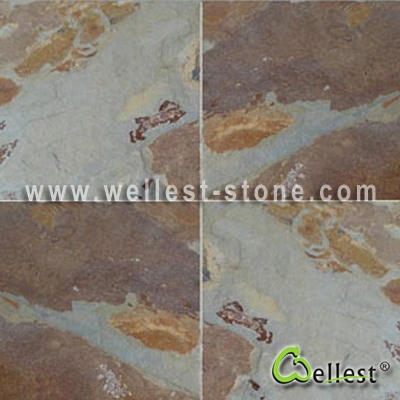S015 Rustic Brown Slate Colorful Base