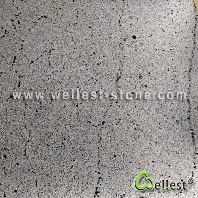 B402 -V  Hainan Grey Basalt (Andesite) Random Veins with Semi Polished Finish