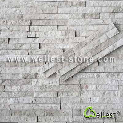 White Wood Marble Ledge Stone Z Shape split finished