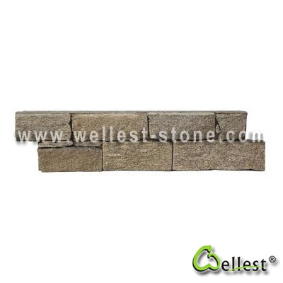 Q033 Tiger Skin  Quartzite Cement Base Ledge Stone