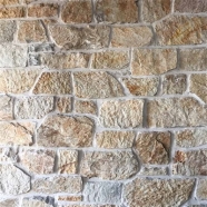 LS-100 Yellow Limestone Loose Stone Tumbled Long Strip Random Tile