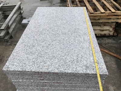 G603 Lunar Pearl Light Grey Granite Flamed Wall Cladding Tile With Groove 3