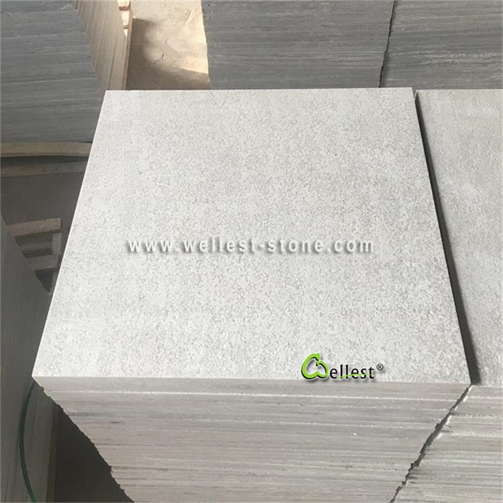 Q310 White Quartzite Marble Flamed Anti-slip Deck Paver