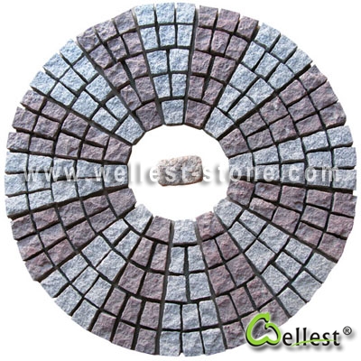 Multi Color Mesh Granite Paving 5