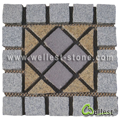 Multi Color Mesh Granite Paving 6