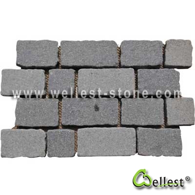 Black Porphyry  Mesh Granite Paving 1