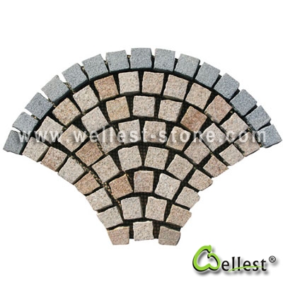 Multi Color Mesh Granite Paving 8