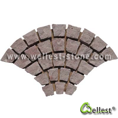 G658 Mesh Granite Paving 1