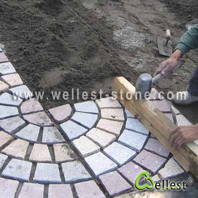 Multi Color Mesh Granite Paving 14