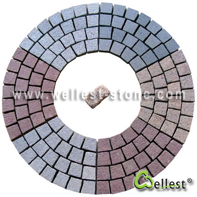 Multi Color Mesh Granite Paving 1