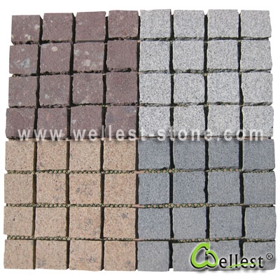 Multi Color Mesh Granite Paving 3