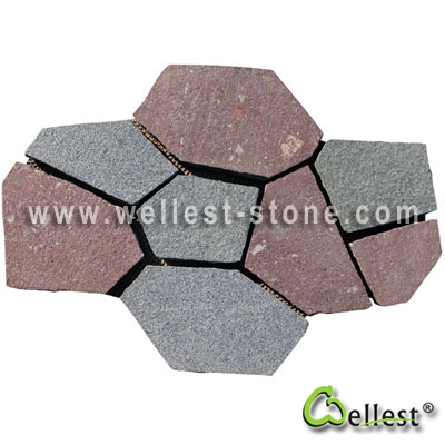 Multi Color  Mesh Granite Paving 1