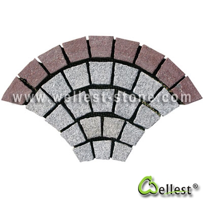 Multi Coloe Mesh Granite Paving 2