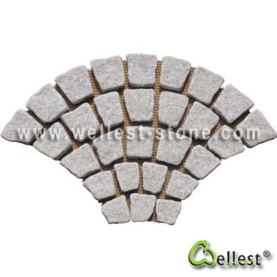 G603 Mesh Granite Paving 4