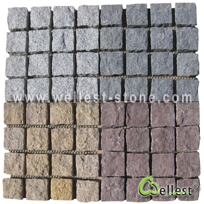 Multi Color Mesh Granite Paving 4