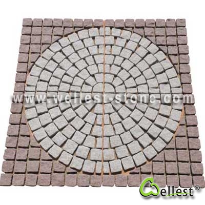 Multi Color Mesh Granite Paving 10