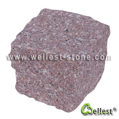 G696 Granite Cube Paving Stone 1