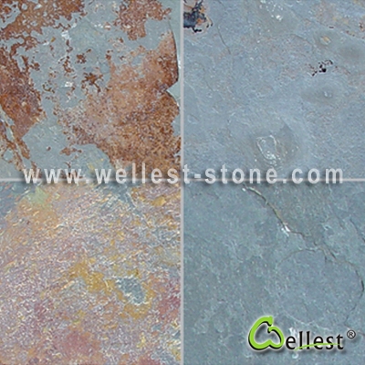 S015 Rustic Brown Slate Multi Color Base