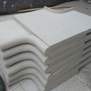 SY157 White Sandstone Swimming Pool L shape Copping Tile with Bullnose Edge 1