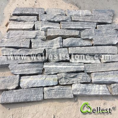 LL-302 Nero Santiago Loose Stone for Wall Cladding (Small Strip Type)