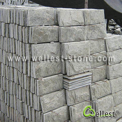 Q024 Grey Green Quartzite Mushroom Tile