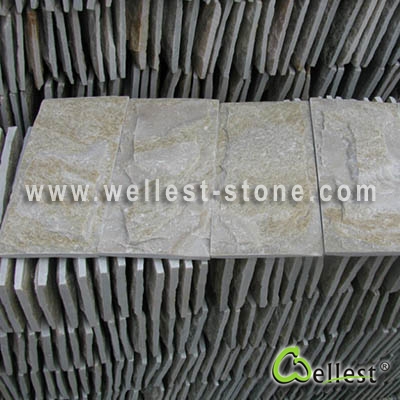 Q309 Tropical Beige Quartzite Mushroom Tile