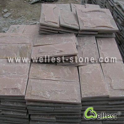 S014 Light Pink Beige Slate Mushroom Tile 03