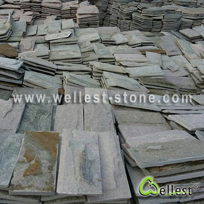 S014 Mixed Beige Slate Mushroom Tile