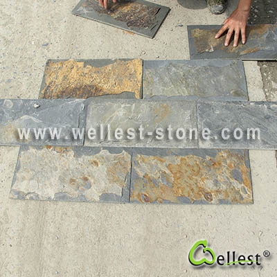 S015 Multi-Color Slate Mushroom Tile 3