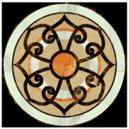 WJM-023 Marble Pattern Water Jet Medallion