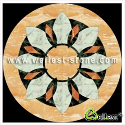 WJM-012 Marble Pattern Water Jet Medallion