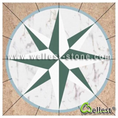 WJM-015 Marble Pattern Water Jet Medallion