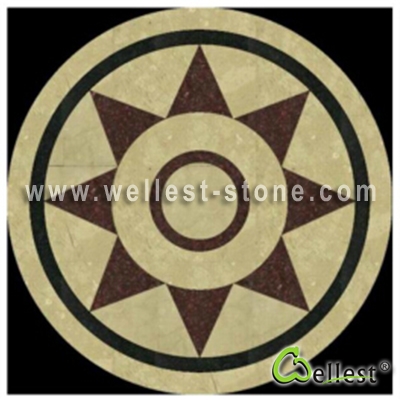 WJM-016 Marble Pattern Water Jet Medallion