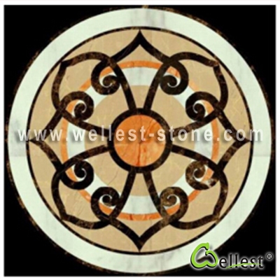 WJM-023 Marble Pattern Water Jet Medallion