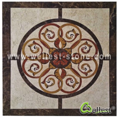 WJM-028 Marble Pattern Water Jet Medallion