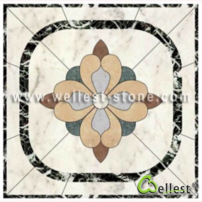 WJM-033 Marble Pattern Water Jet Medallion