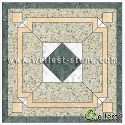 WJM-035 Marble Granite Pattern Water Jet Medallion