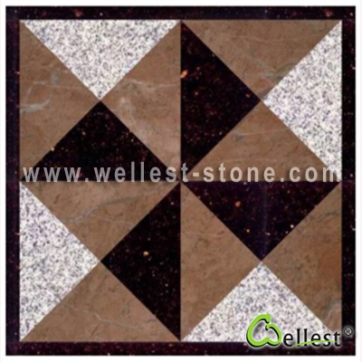 WJM-037 Marble and Granite Pattern Water Jet Medallion