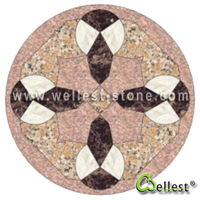 WJM-050 Marble and Granite Pattern Water Jet Medallion