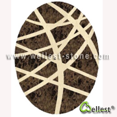 WJM-053 Marble Pattern Water Jet Medallion