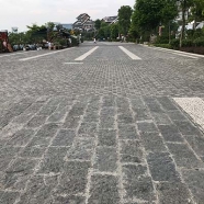 G565 Spot Black Granite Chiseled Paver