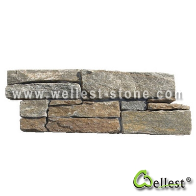 Q014 Bright Rustic Quartzite Cement Base Ledge Stone