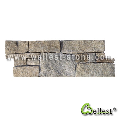 Q026 Iron Rusty Quartzite Cement Base Ledge Stone