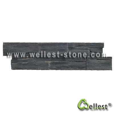 S018 Black Slate Cement Base Ledge Stone