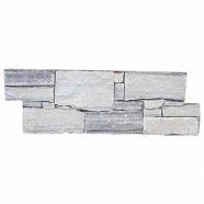 QL061 Cloudy Grey Quzrtzite Cement Base Ledge Stone