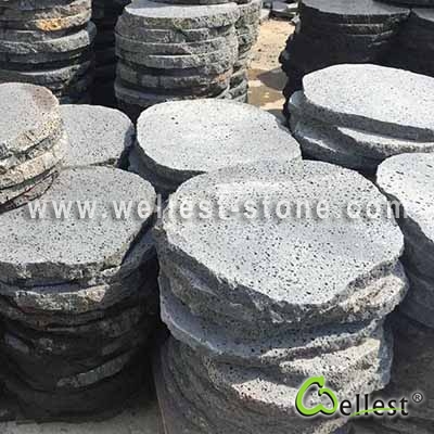 v404 Lava Stone Sawn Cut Finish Round Stepping Stone Model No.: GSS-SY171