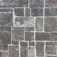 LS-112B Black Limestone Loose Stone Pattern Brick Tile