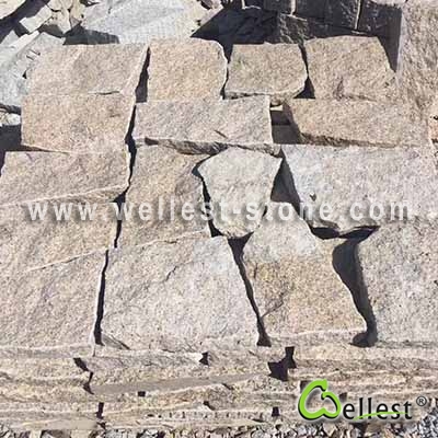 G682 Yellow Beige Granite Natural Split Random Loosed Stone Tile