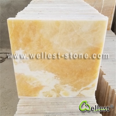 J116 Yellow Honey Onyx Polished Bathroom Tile