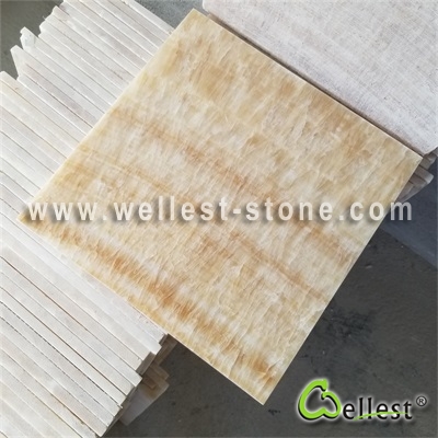 J116 Yellow Honey Onyx Polished Bathroom Tile